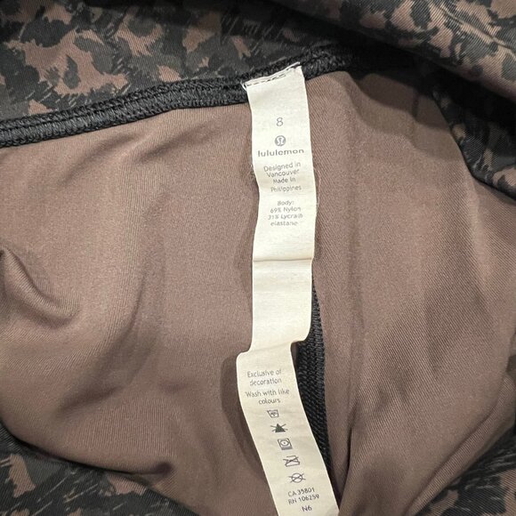 lululemon 25" Wild Thing Camo Brown Earth Multi Size 6 - Picture 7 of 8